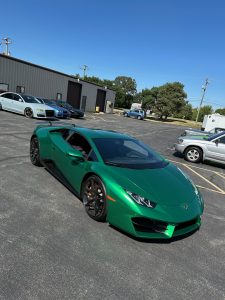 Lamborghini Huracan wrapped at The Wrench Shack in Naperville using 3M vinyl