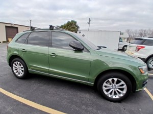 Close-up of seamless vinyl wrap edges and deep-disassembly installation in St. Charles Illinois.